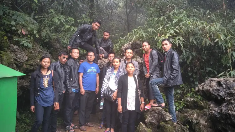 in cave of khasi hills