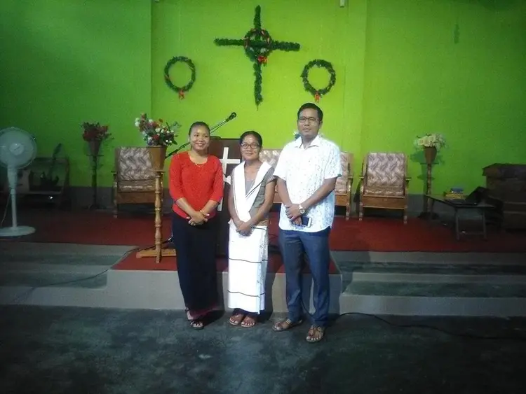 Rev.P.M.Sangma, Mrs.BejithaA.Sangma, Ms.Dimre K.Sangma